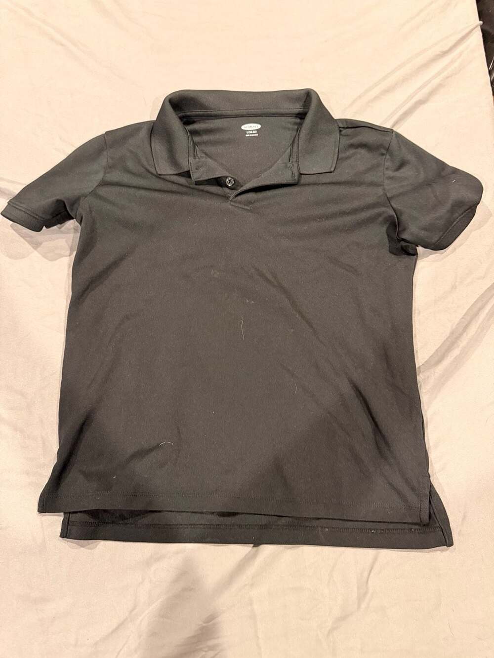 Old Navy Polo Shirt Size L (10-12) Black Polyester